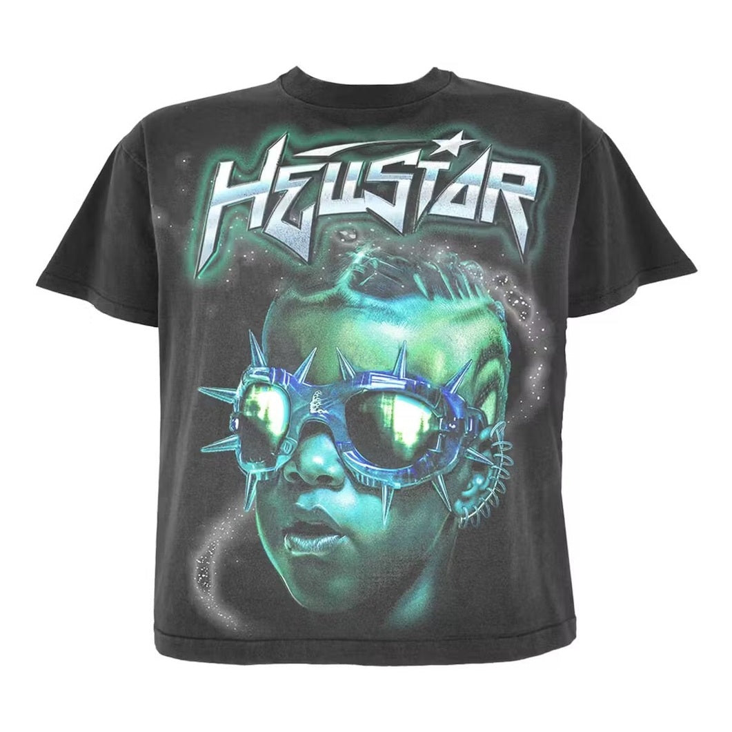 Hellstar The Future T-Shirt Black / Blue - T-shirt - Hellstar