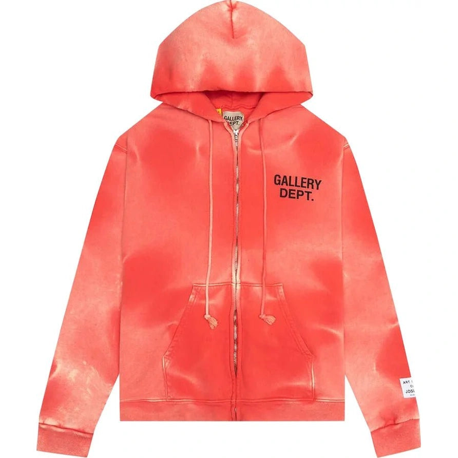 Gallery Dept. Zip Up Hoodie Sun Faded Red - Hoodie - Gallery Dept.