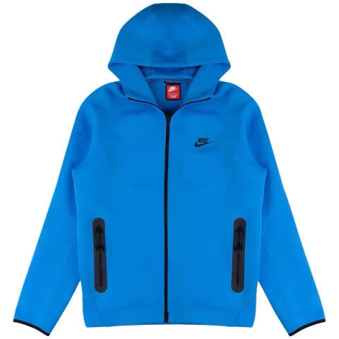 Nike Sportswear Tech Fleece Windrunner Full - Zip Hoodie Light Photo Blue - Kulture Klash