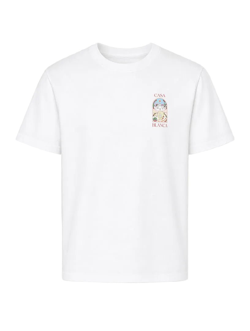 Casablanca Tennis Landscape T-Shirt White