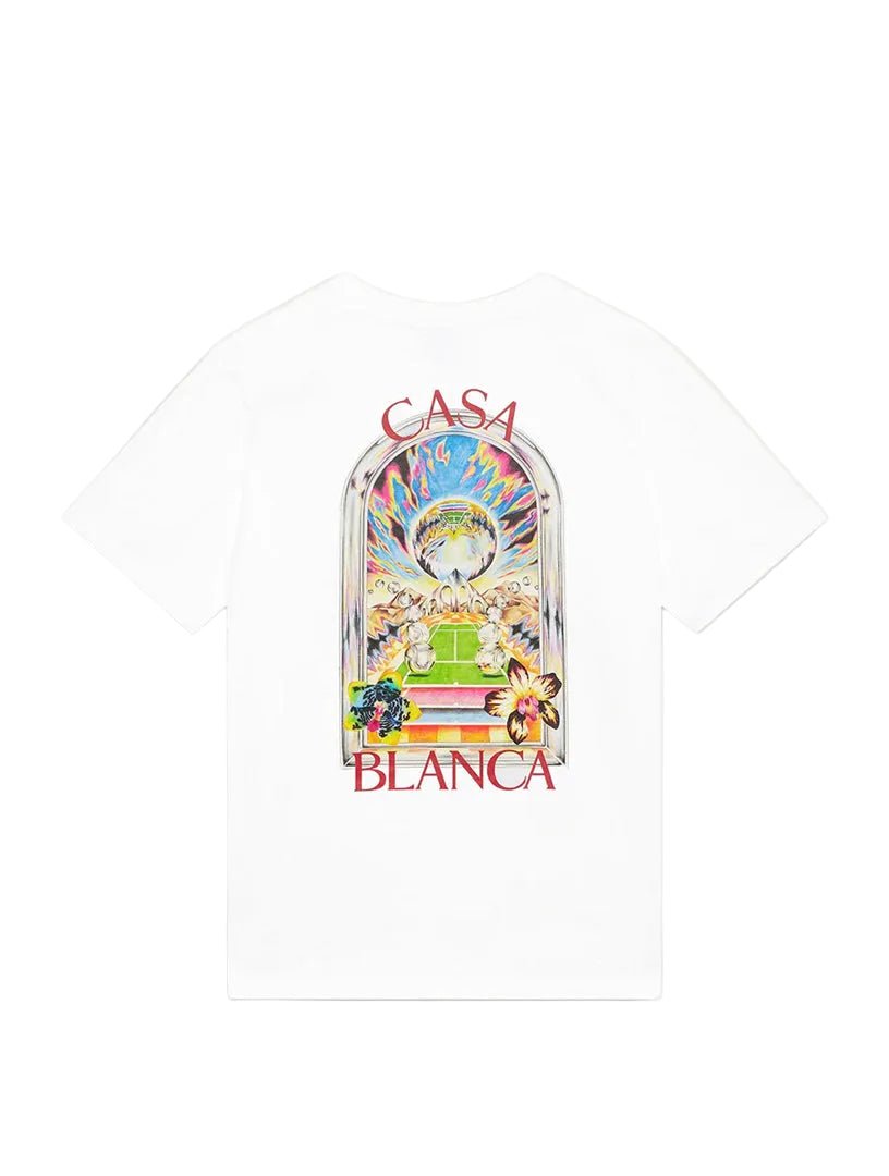 Casablanca Tennis Landscape T-Shirt White