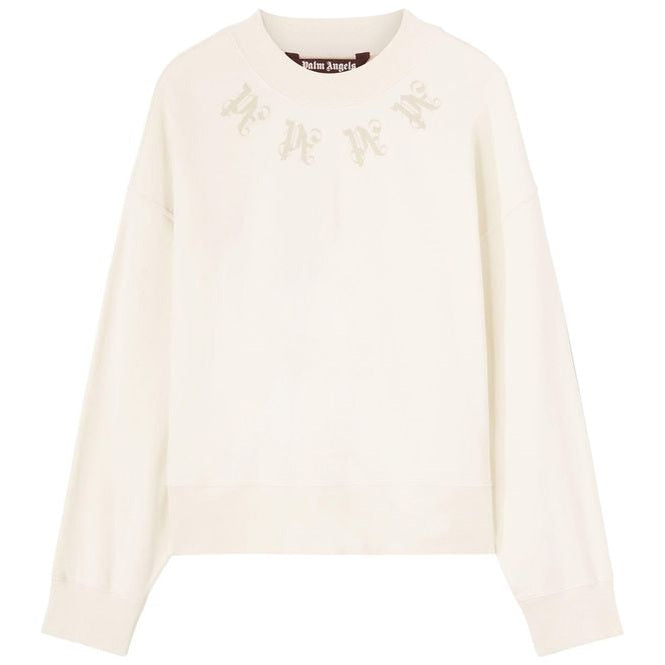 Palm Angels Statement Monogram Sweatshirt 'Light Beige'