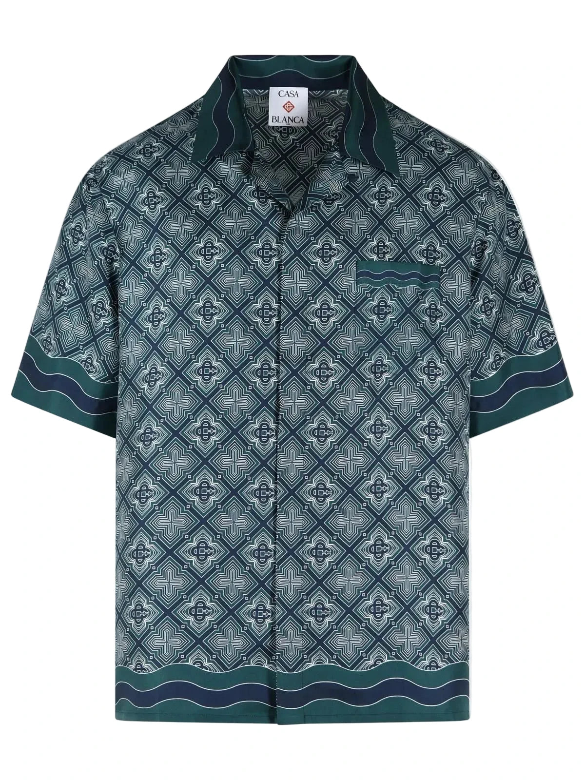 Casablanca Monogram Printed Short-Sleeved Shirt