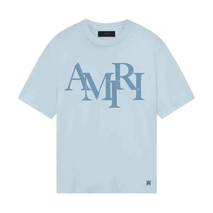 Amiri Staggered Tee 'Cerulean' - Amiri