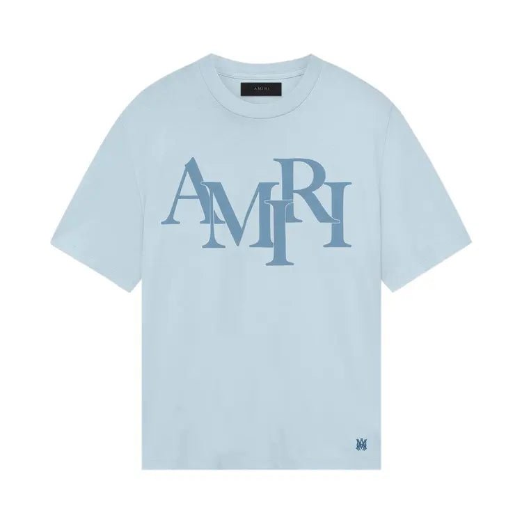 Amiri Staggered Tee 'Cerulean' - Amiri