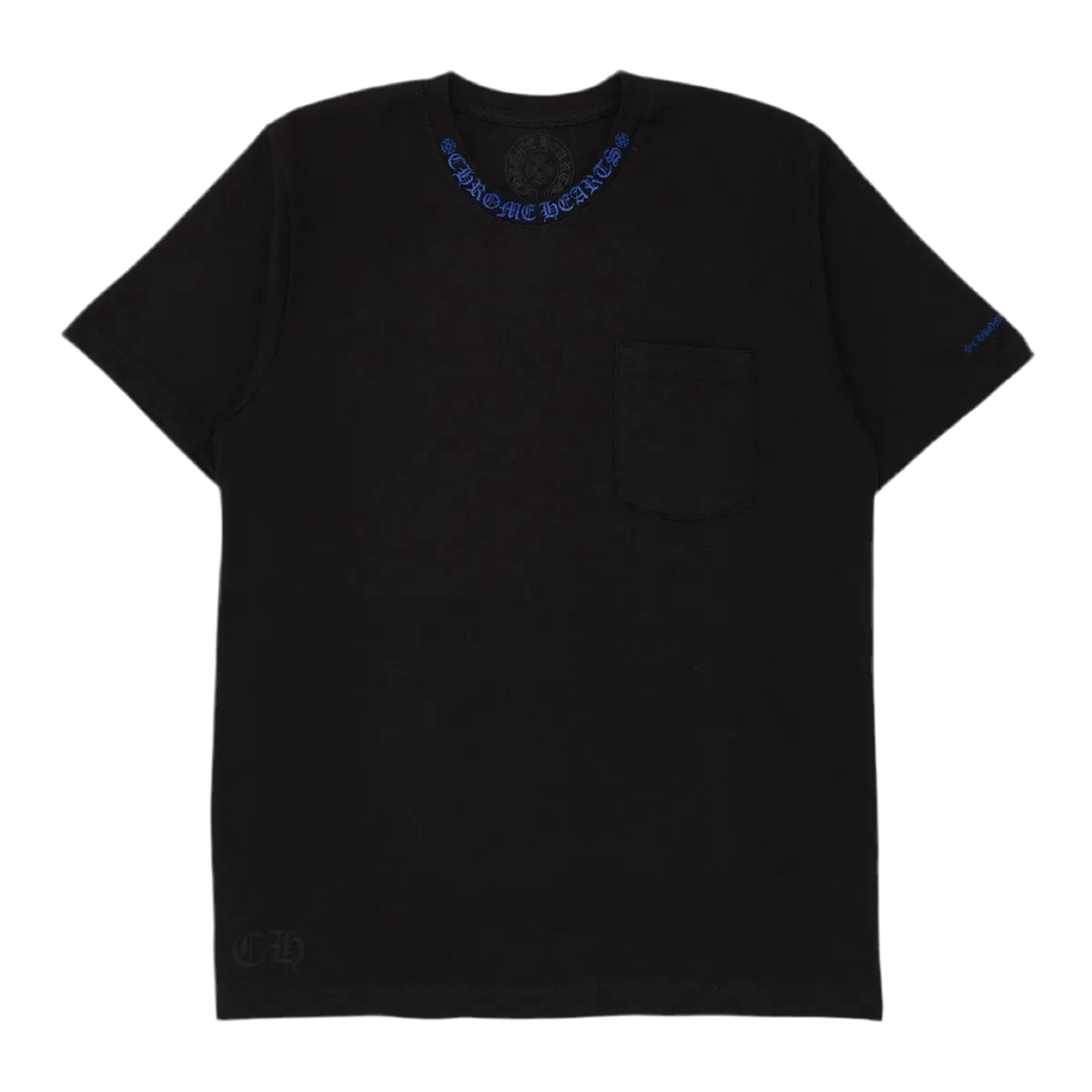 Chrome Hearts Neck Logo Pocket Short Sleeve Tee Shirt Black Blue - T-shirt - Chrome Hearts
