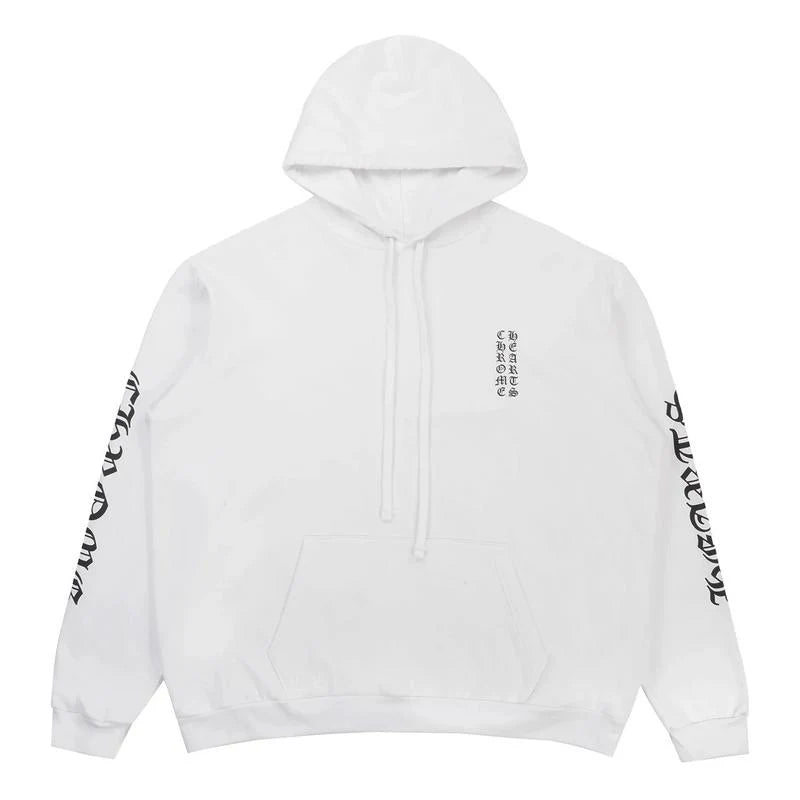 Chrome Hearts Vertical Logo Hoodie White - Hoodie - Chrome Hearts