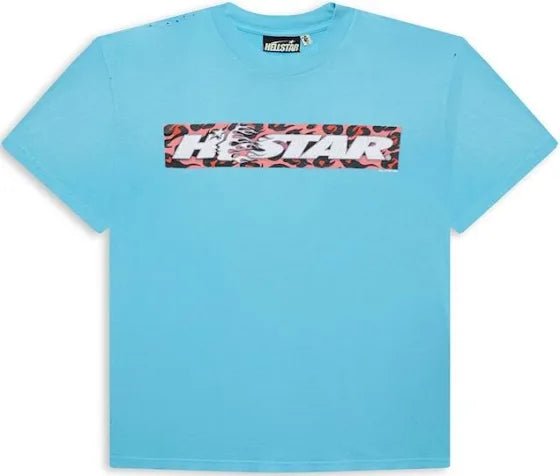 Hellstar box logo Tshirt Blue - T-shirt - Hellstar