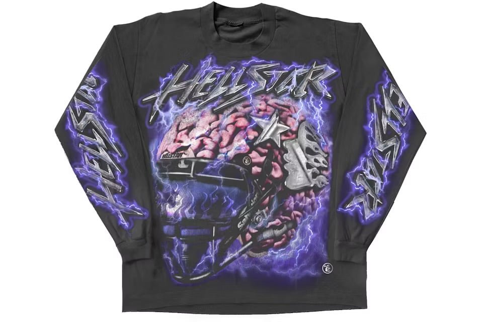 Hellstar Powered By The Star L/S Tee Black - Longsleeves - Hellstar