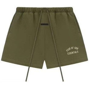 Fear of God Essentials Fleece Soccer Short Military - Fear of God Essentials